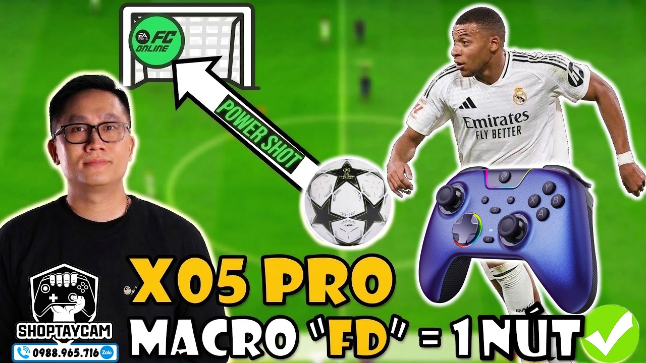 Hướng Dẫn Macro Tay Cầm EASYSMX X05 PRO Từ A-Z: Macro Sút FD, Nutmeg, Antony Skill FCO 