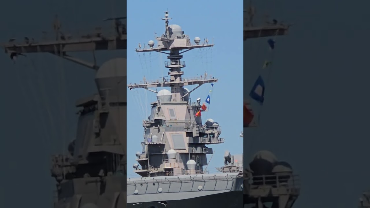 USS Ford: The world's mightiest warship Nuclear-powered GIANT#FordCVN78 #aircraftcarrier#navalpower