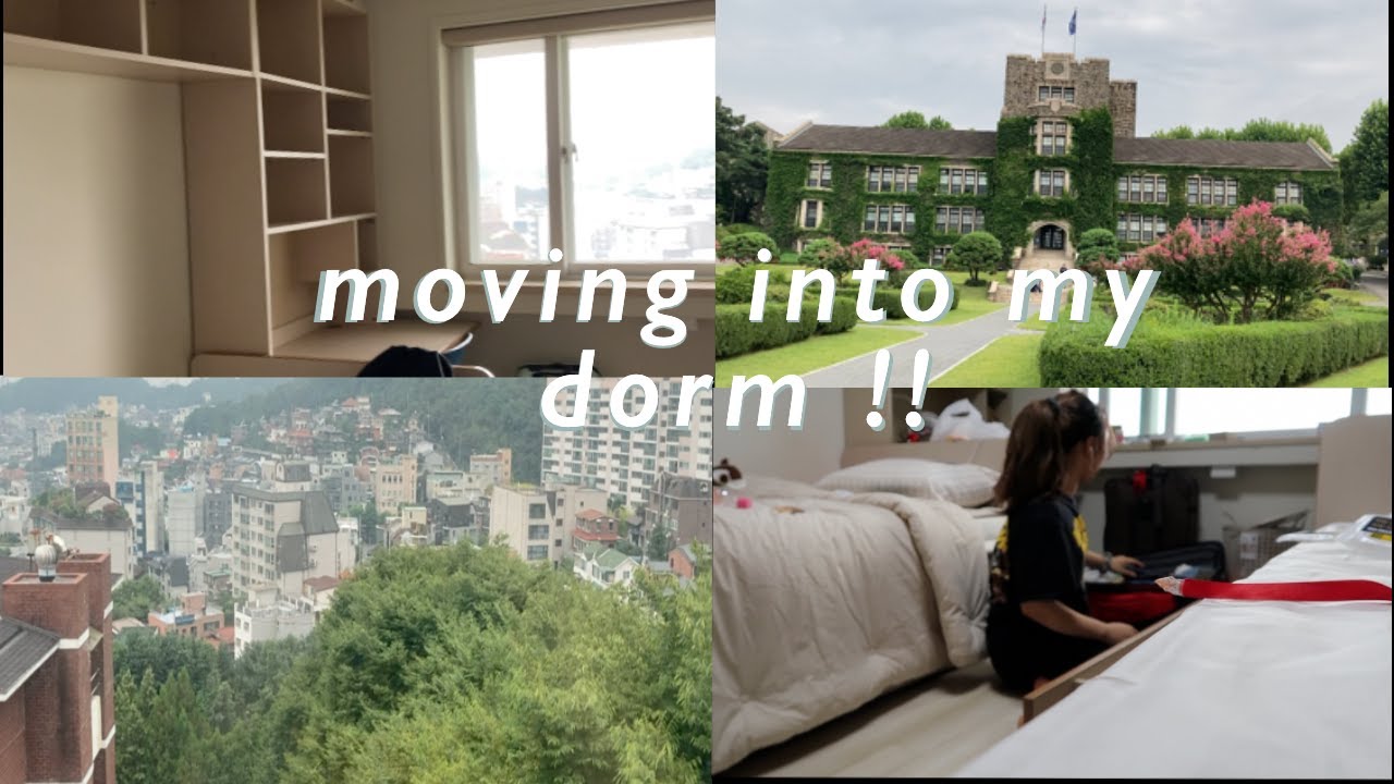 yonsei uni move in vlog |  essentials shopping+room tour+unpacking