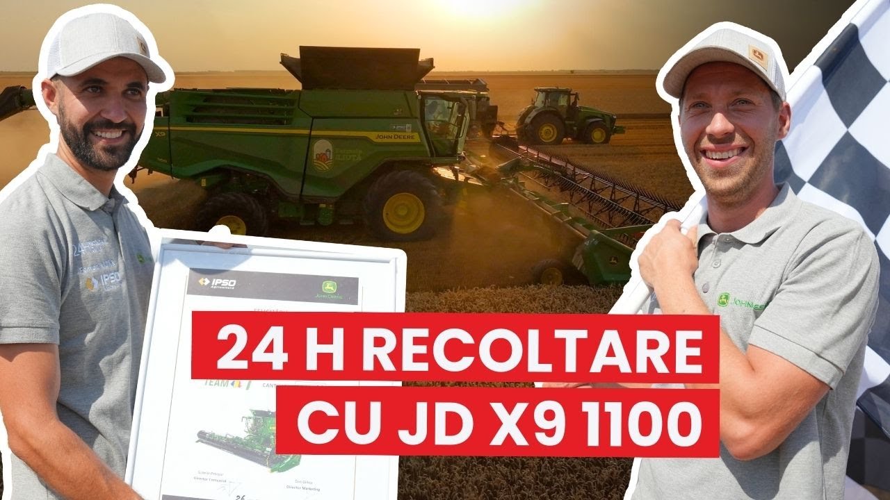 Test de anduranță pentru combina John Deere X9 1100: 24 de ore de recoltare continuă!