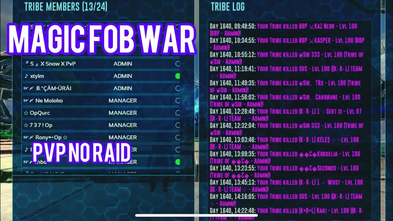 magic fob war PvP no raid #arkmobile #fobwar #аркмобайл