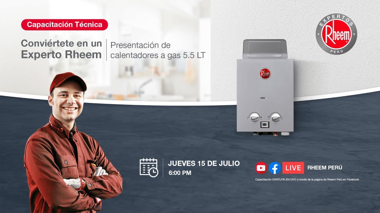 Capacitación Técnica - Terma a Gas 5.5 litros Rheem