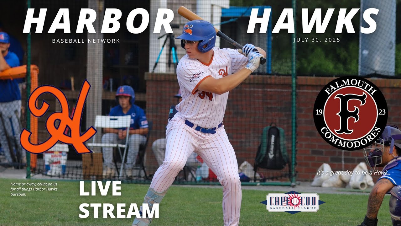 LIVE CAPE COD LEAGUE BASEBALL: Hyannis Harbor Hawks @ Falmouth Commodores