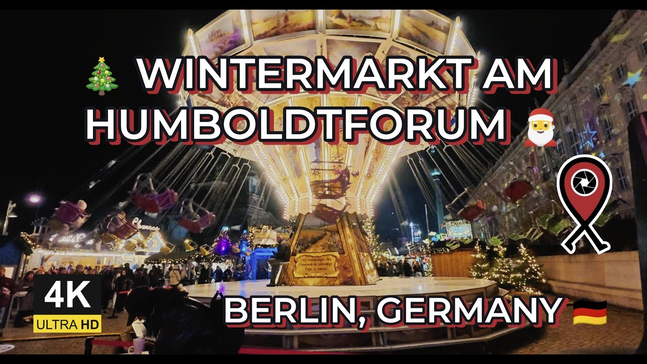 Spacer po Jarmarku Bożonarodzeniowym w Berlinie 4K: Wintermarkt am Humboldt Forum 2025 + Napisy