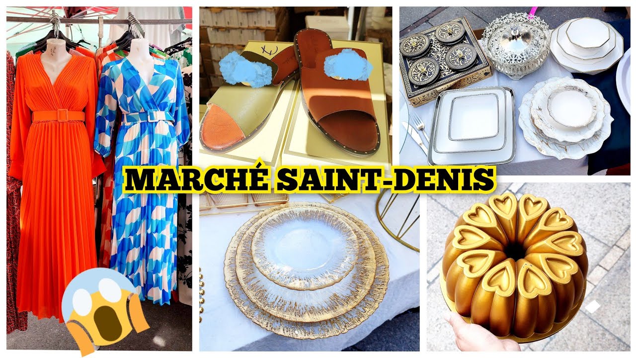 MARCHÉ DE SAINT-DENIS 🎉 VAISSELLE SERVICE CHAUSSURES ROBE PETIT PRIX 🤑 12 juin 2022