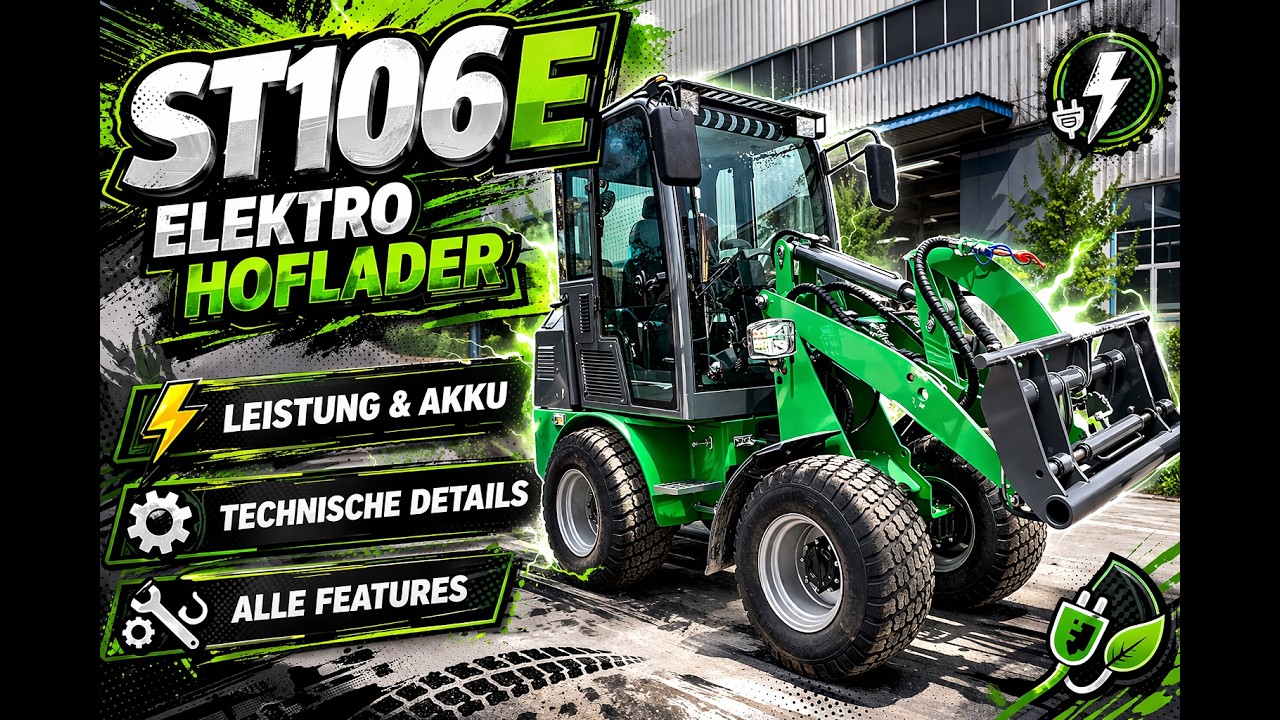 Elektro Hoflader ST106E im Detail | Technische Daten, Fahrvideo & Endmontage im Werk