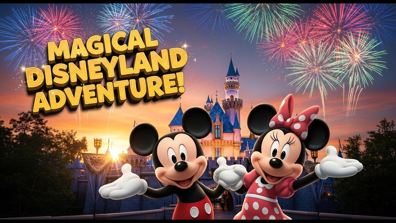 Mickey and Minnie Mouse Visit Disneyland | Fun Kids poem