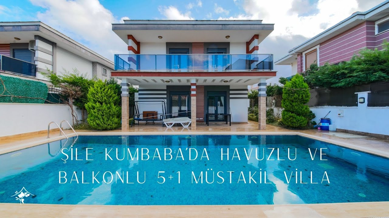 Şile Kumbaba'da Havuzlu ve Balkonlu 5+1 Müstakil Dubleks Villa