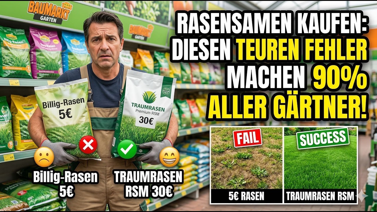 Der ultimative Rasensamen Test 2026: Billig vs. Teuer (Was der Baumarkt dir verschweigt)