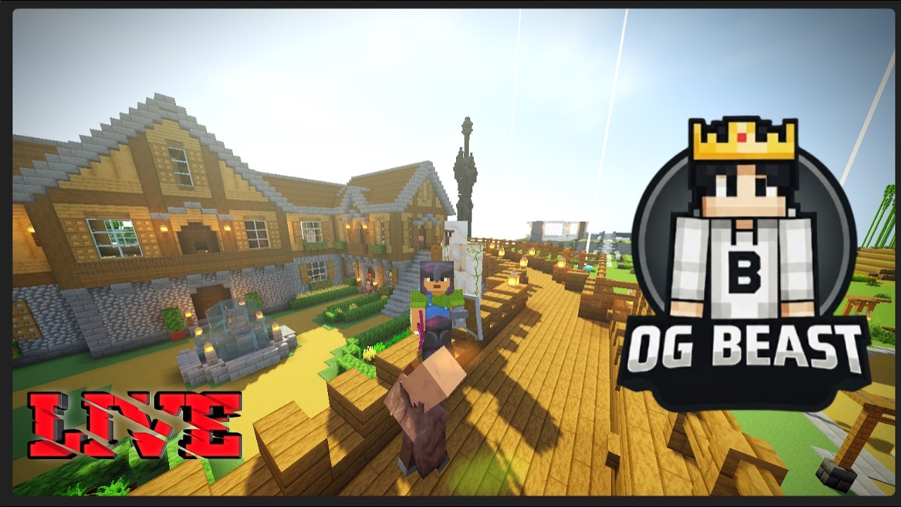 Minecraft Biggest Modern House Build LIVE