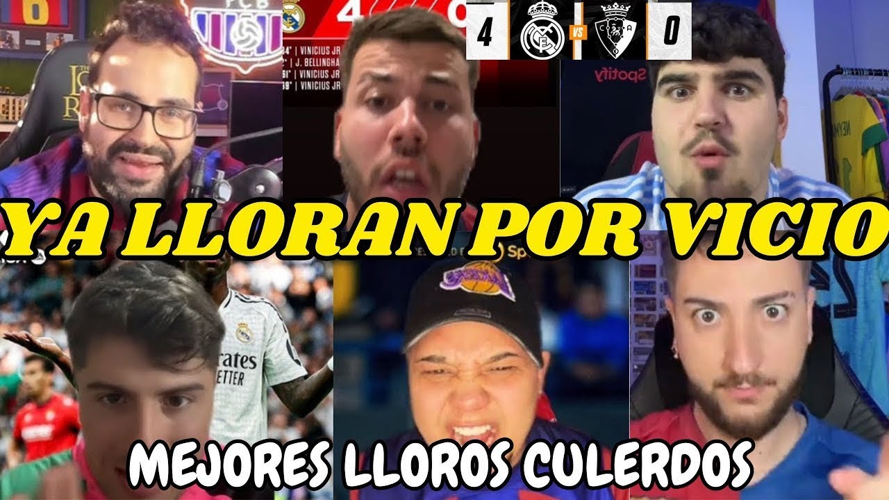 MEJORES LLOROS Y REACCIONES DE BARCELONISTAS A LA GOLEADA DEL REAL MADRID VS VALENCIA😂😭