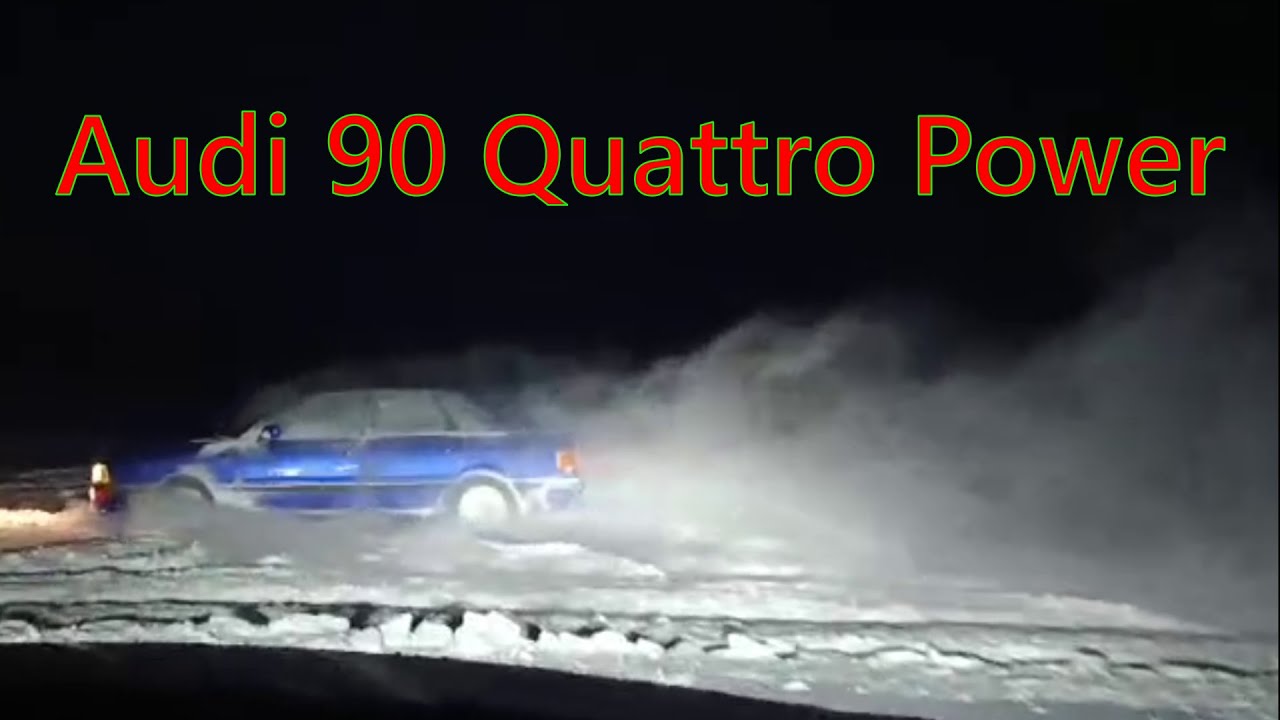 Audi 90 2.3 20V Quattro Power on snow.