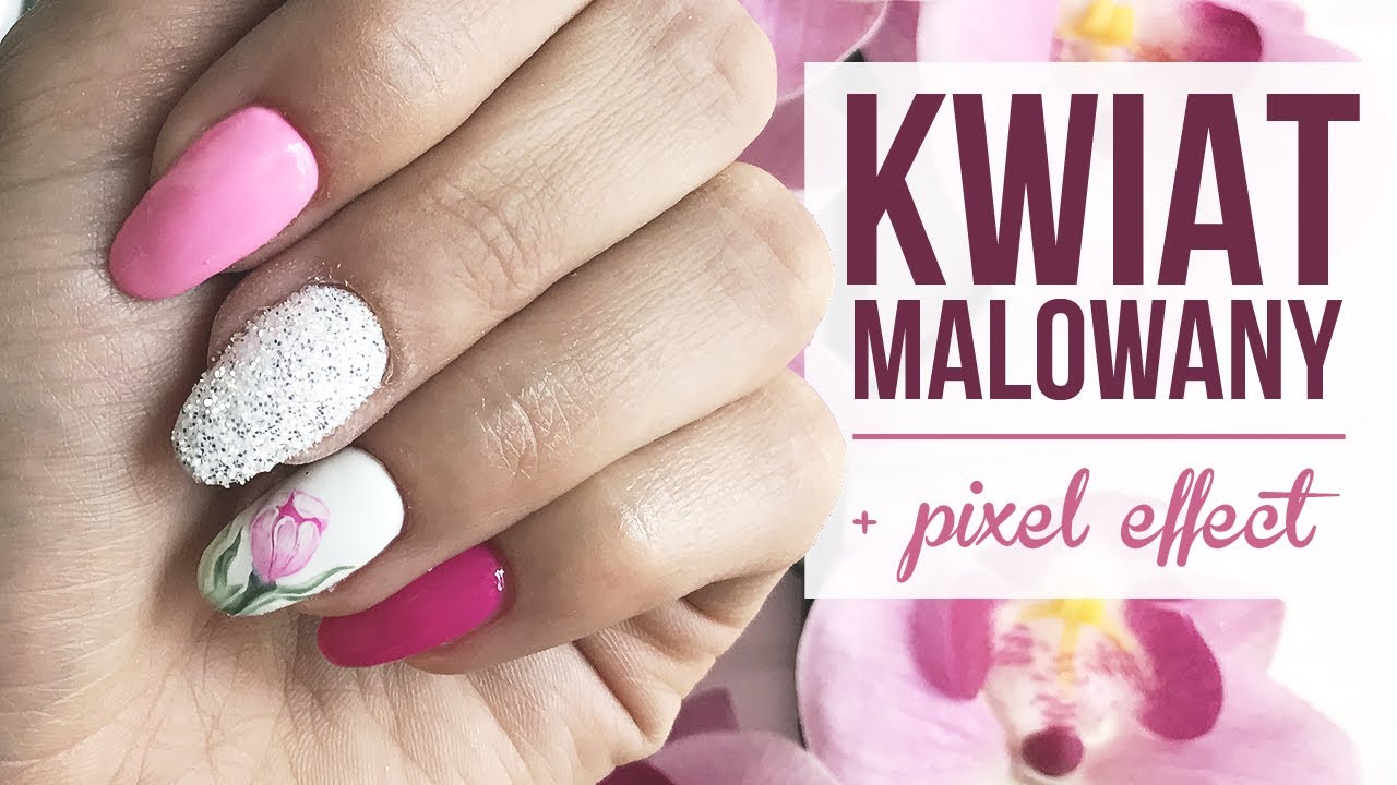 Jak Namalować Kwiat Hybrydami i Żelami Na Paznokciach? | Pixel Effect Nails | Śnieżka Indigo