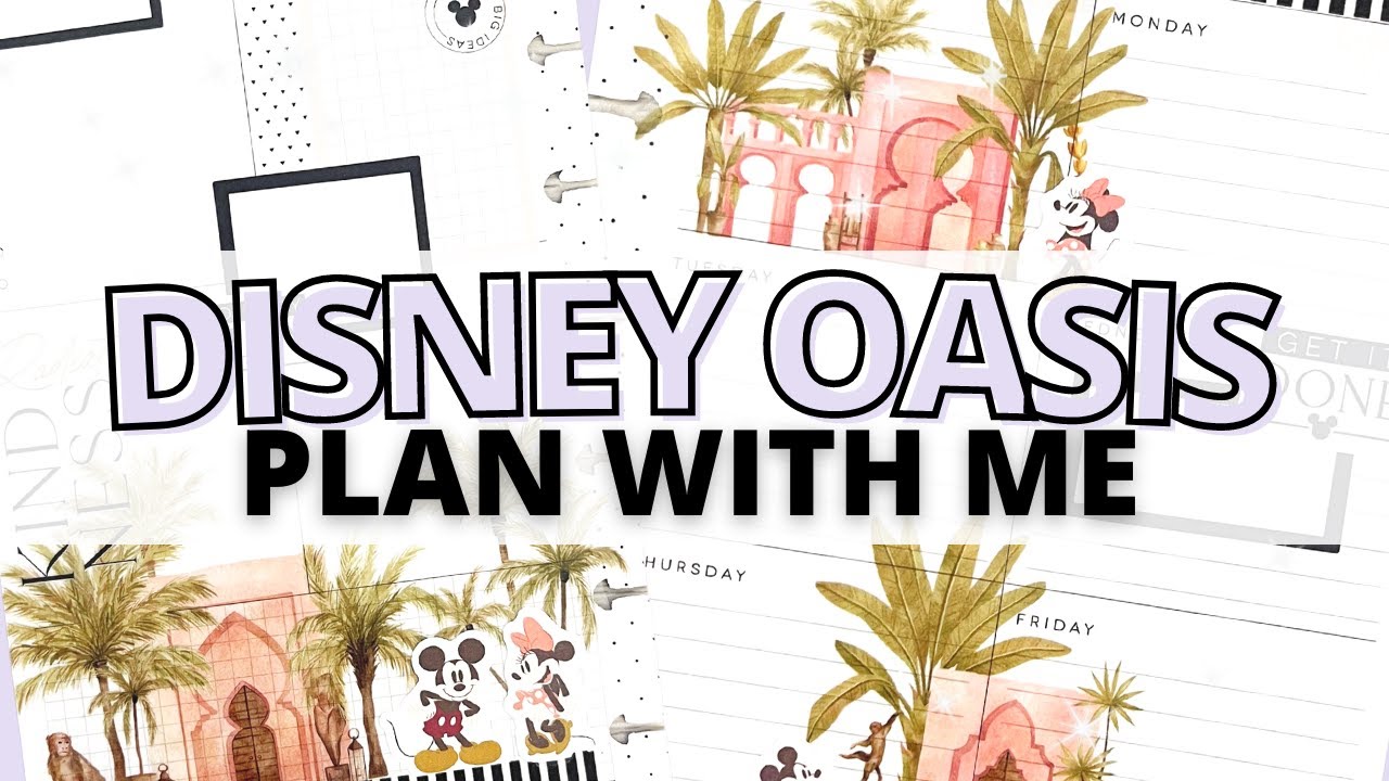 PATREON PLAN WITH ME | CUSTOM SPREAD FOR DOSHA | DISNEY OASIS | MINI HAPPY PLANNER