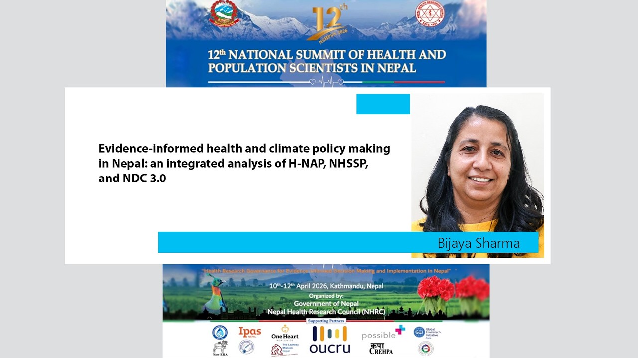 Evidence-informed health and climate policy making in Nepal