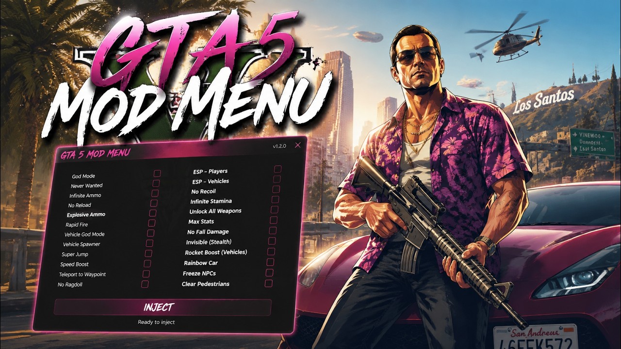 GTA 5 Mod Menu PC 2026 / Free Kiddions Cheat, Money Hack & Online Mods [UNDETECTED]
