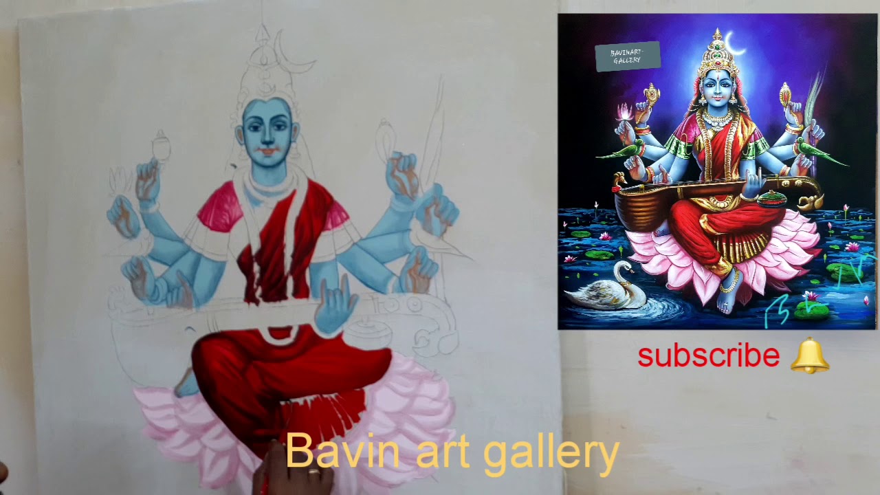 RAJASHYAMALA / DASA MAHAVIDHYA POSTER COLOUR  30X30 part 1