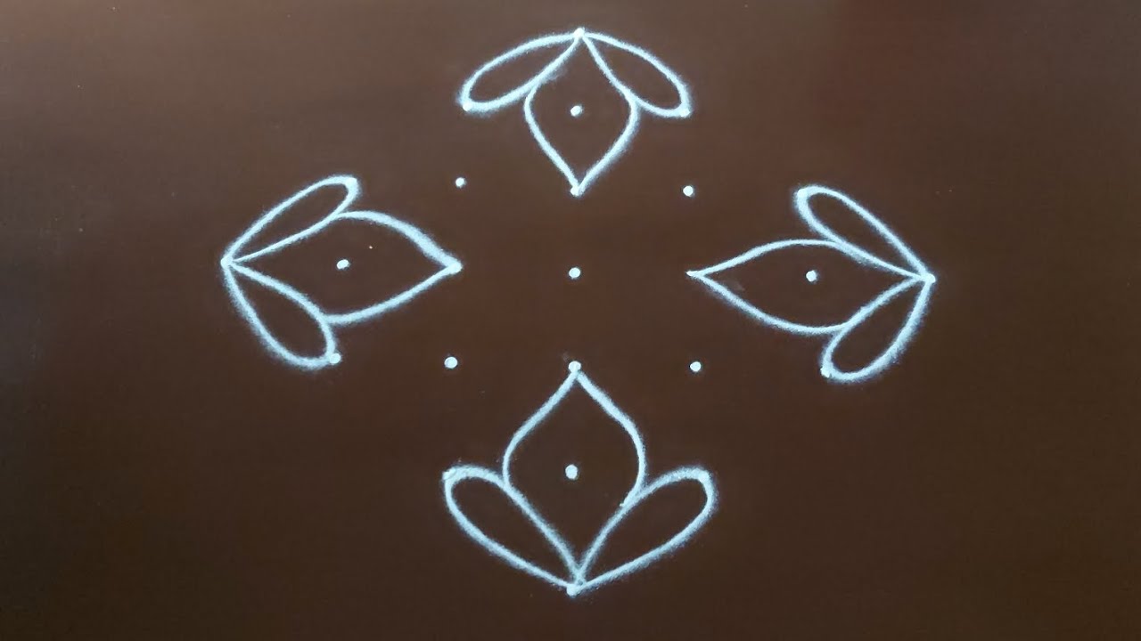 Sankranthi Special 7*1 dots rangoli Design | Sankranthi Muggulu| simple pongal kolam|pongal kolam