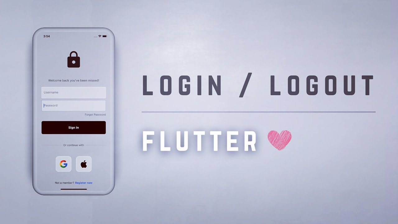 🔒📱 Вход и выход из электронной почты • Учебное пособие по аутентификации Flutter ♡