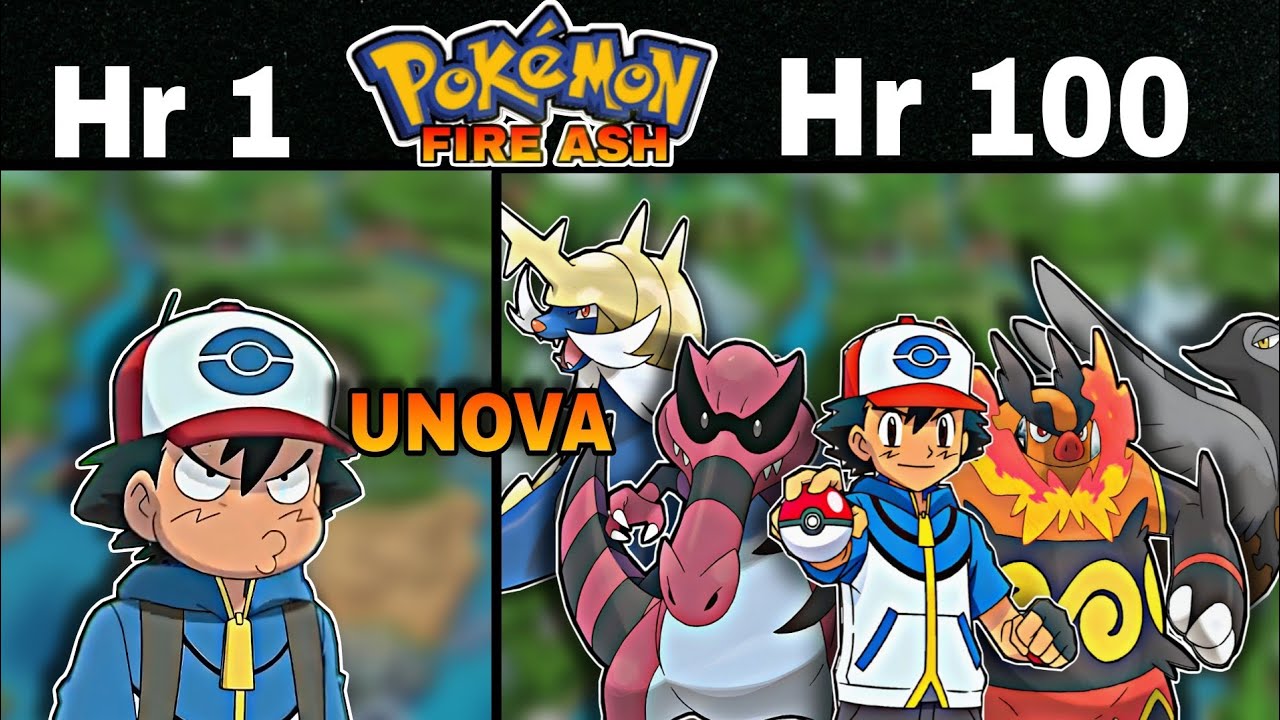 I played Pokemon Fire Ash for 100 hr in UNOVA region in Hindi