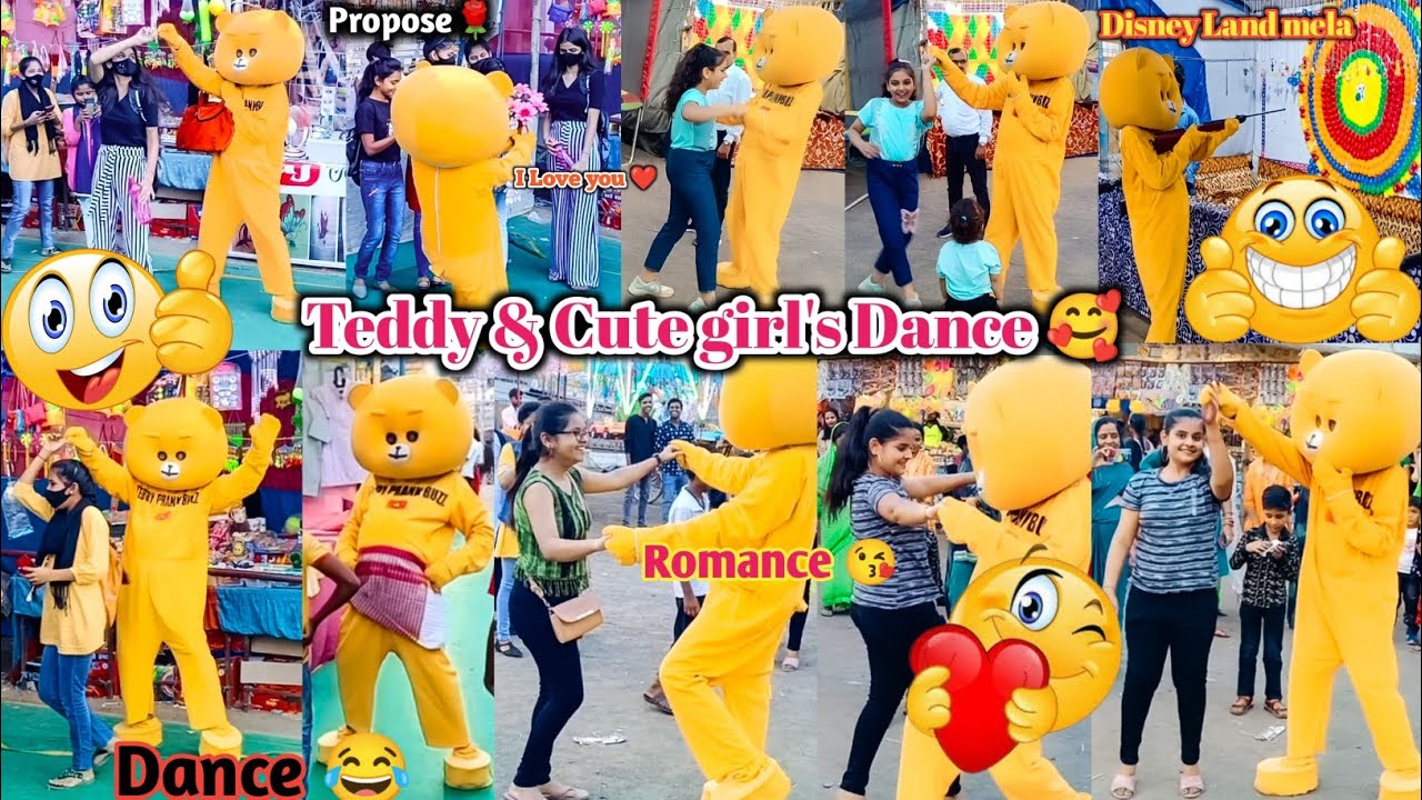 🤣Teddy bear prank in Disney Land❤️ | teddy dance on Cute girl's 🥰 | Prank in India | Teddy Prankbuzz