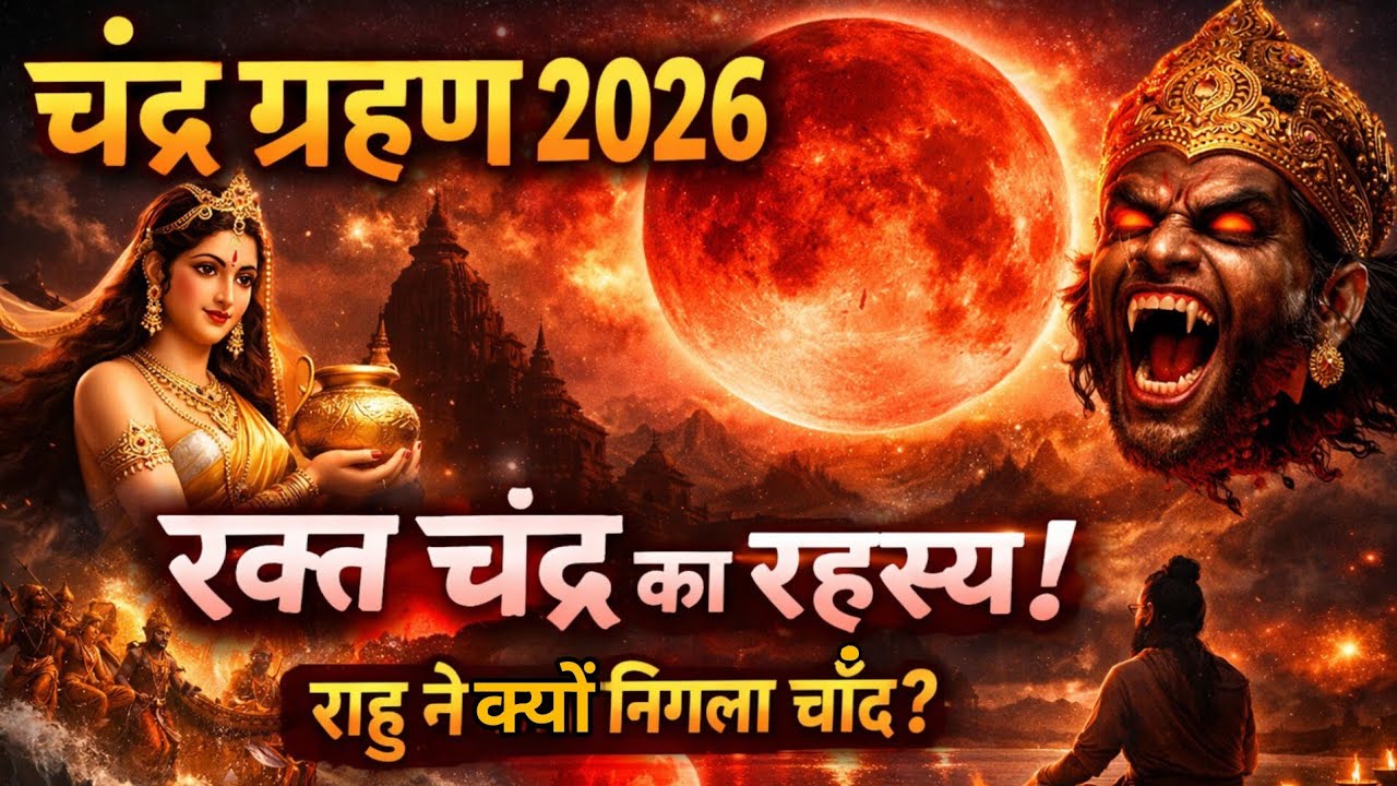 चंद्र ग्रहण 2026: 3 मार्च को दिखेगा रक्त चंद्र | राहु ने फिर निगला चाँद?