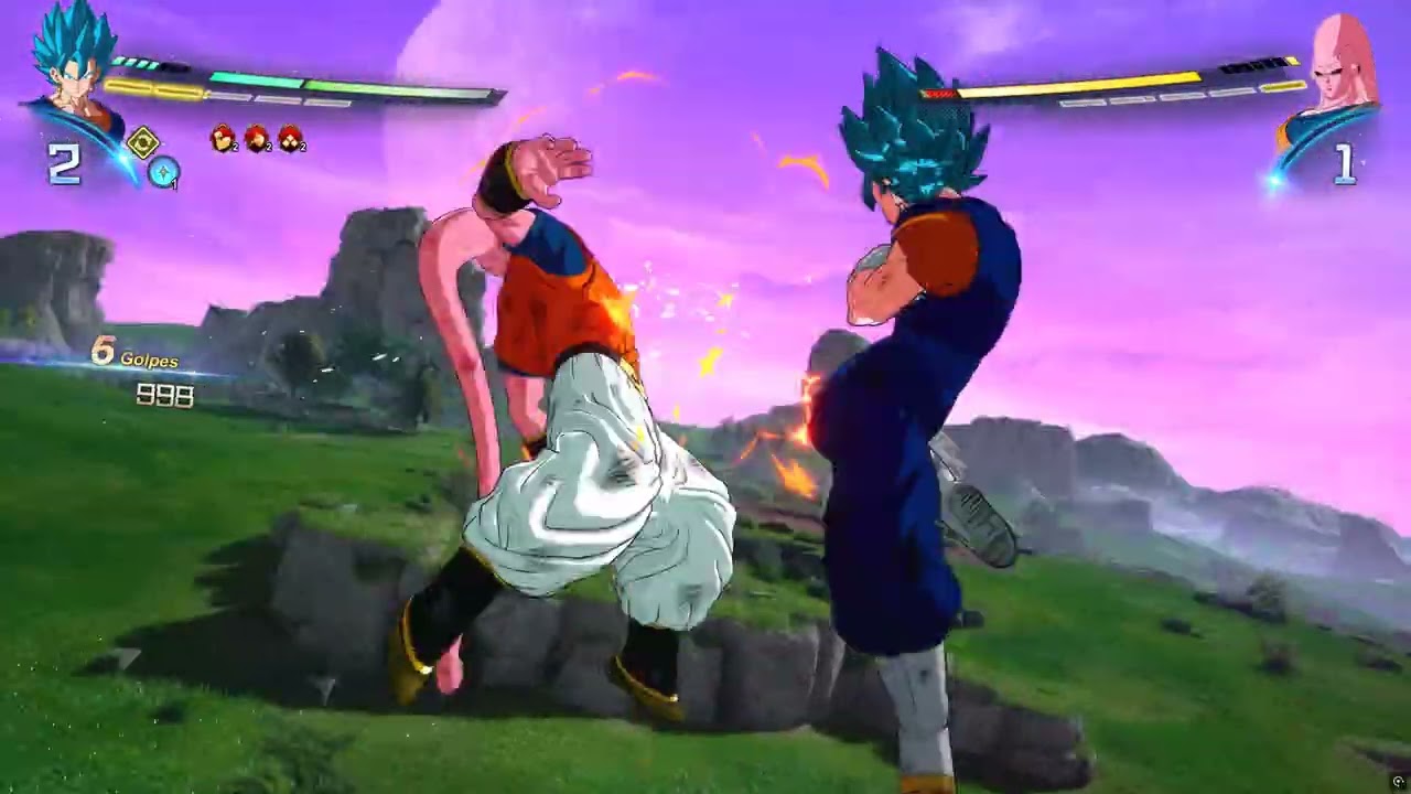 Vegetto blue Vs Majin Boo