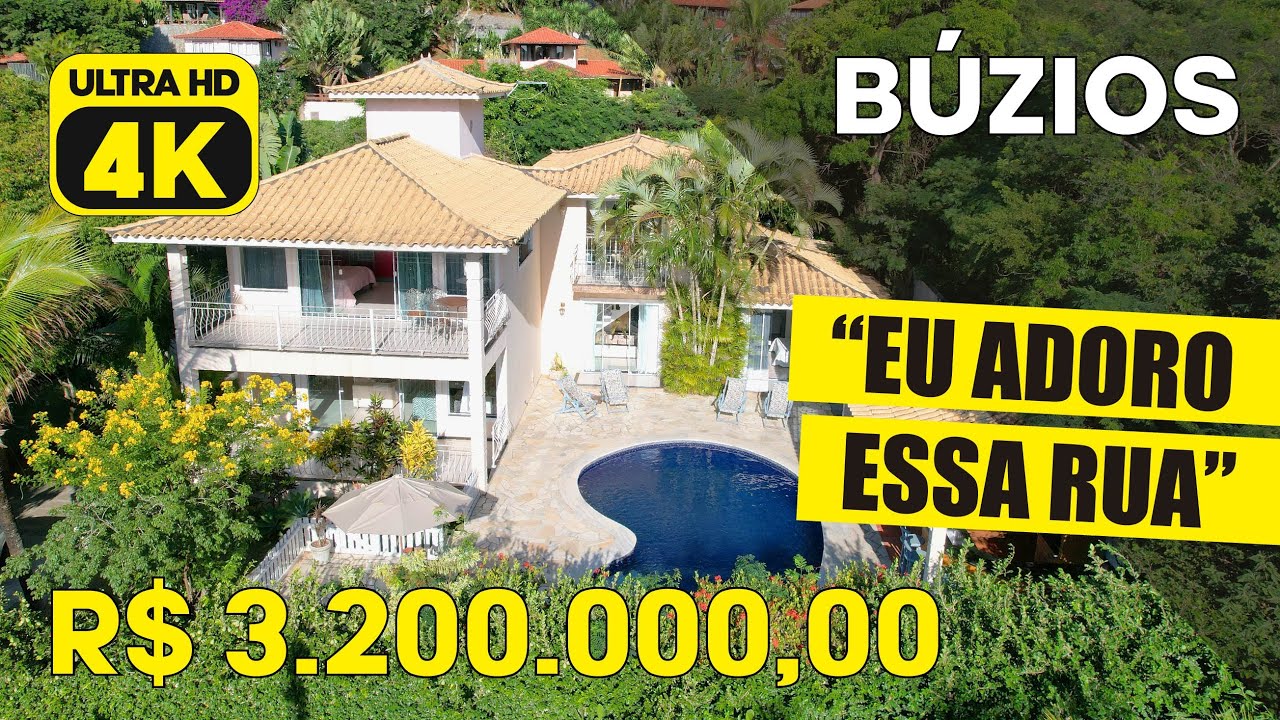 A POUCOS METROS DE FAMOSA PRAIA EM BÚZIOS! 4 SUÍTES + CASA DE HÓSPEDES! ÓTIMA FAIXA DE PREÇO!