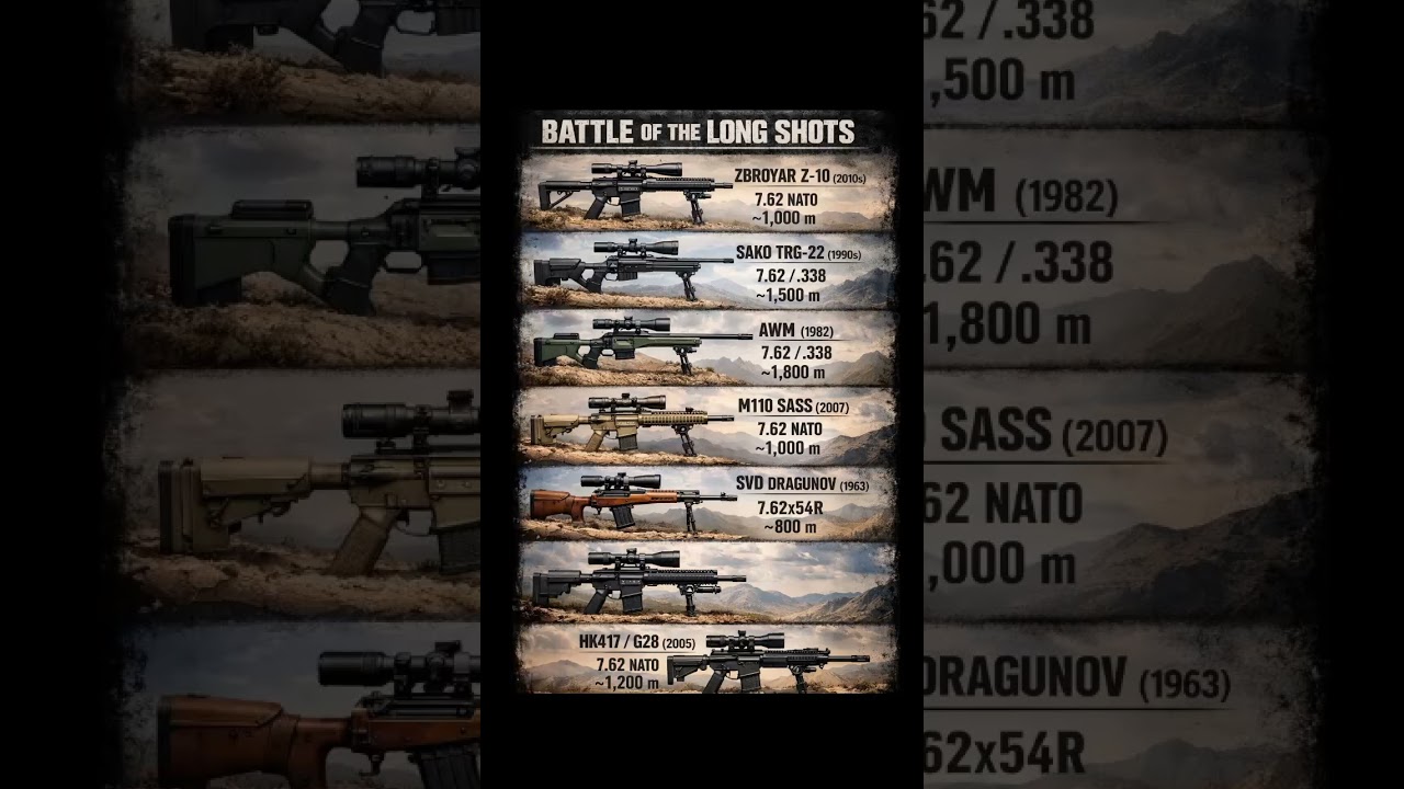 Battle of the Long Shots  | World’s Best Sniper Rifles Compared (Range & Power) 