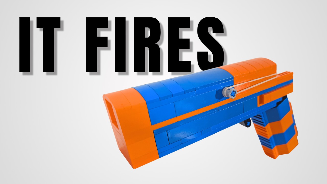 I built a working LEGO Nerf gun (LEGO Nerf series #1)