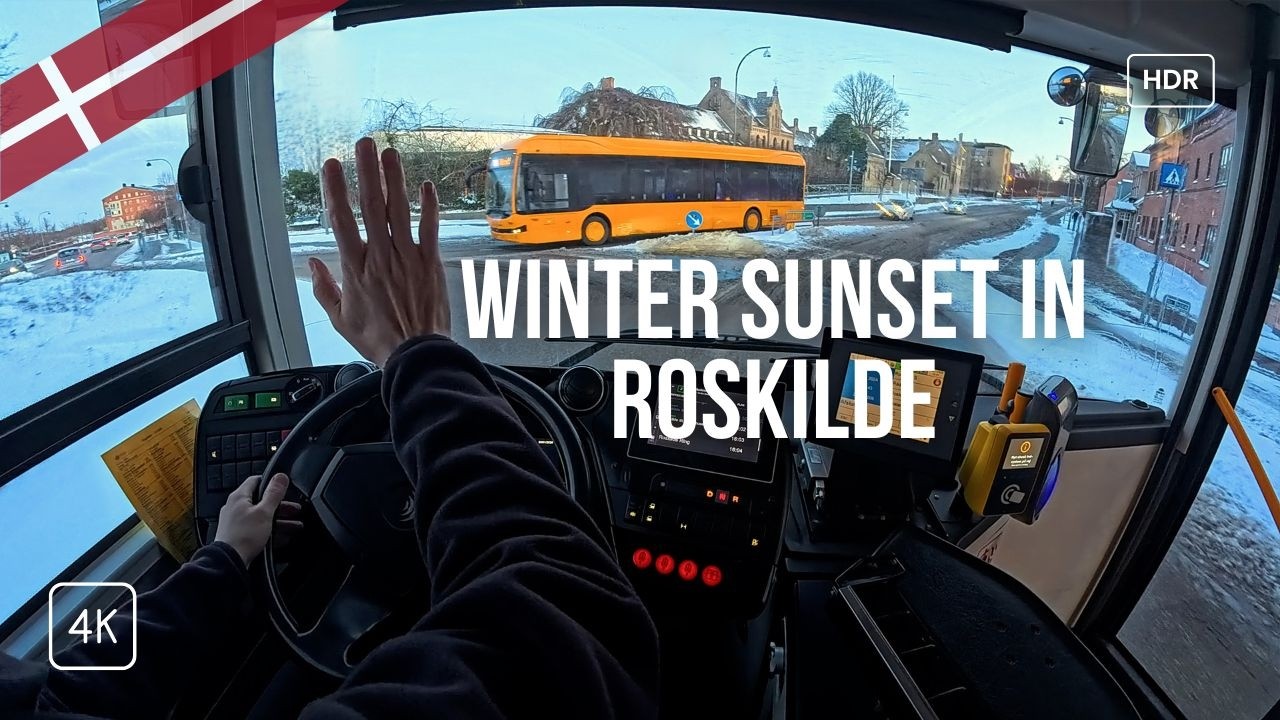[Denmark 4K POV] Route 202A | Margretheh&aring;b &rarr; Musicon | Winter Sunset