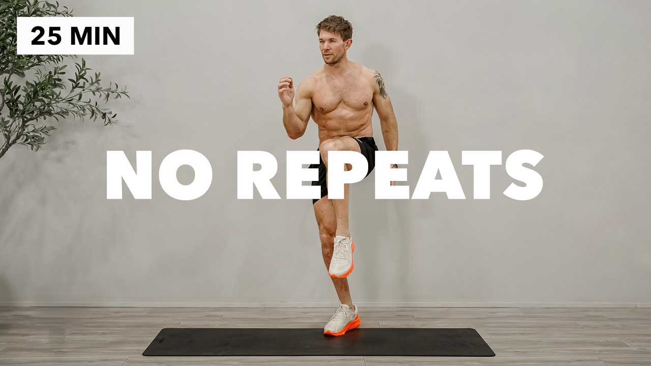 25 Min Full Body HIIT Workout | No Equipment, No Repeats