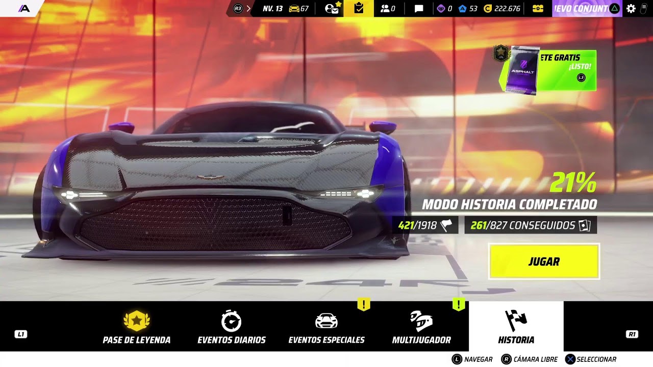 Asphalt Legends partidas y campaña