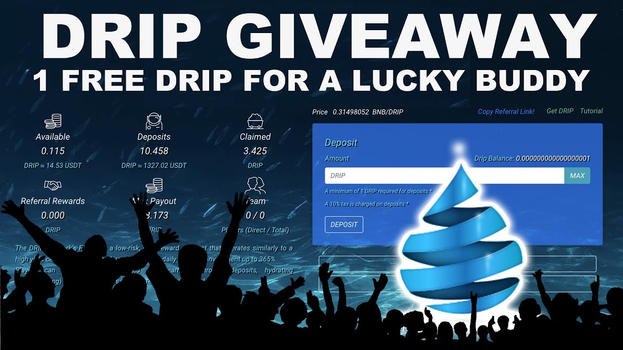 DRIP TEAM Building and DRIP Giveaway