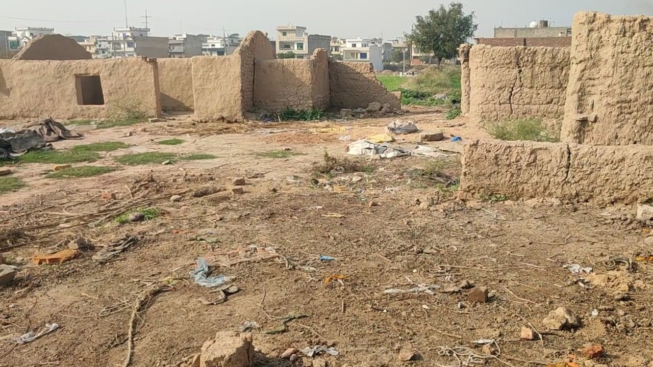 Destroyed houses of Afghans in Pakistan / Afghani in dhok mustaqeem Rawalpindi