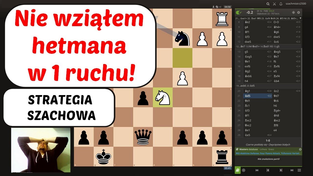 SZACHY 518# Strategia szachowa cz.4 NIE WZIĄŁEM HETMANA w 1 ruchu, obrona Caro-Kann, Sycyl, Alechin