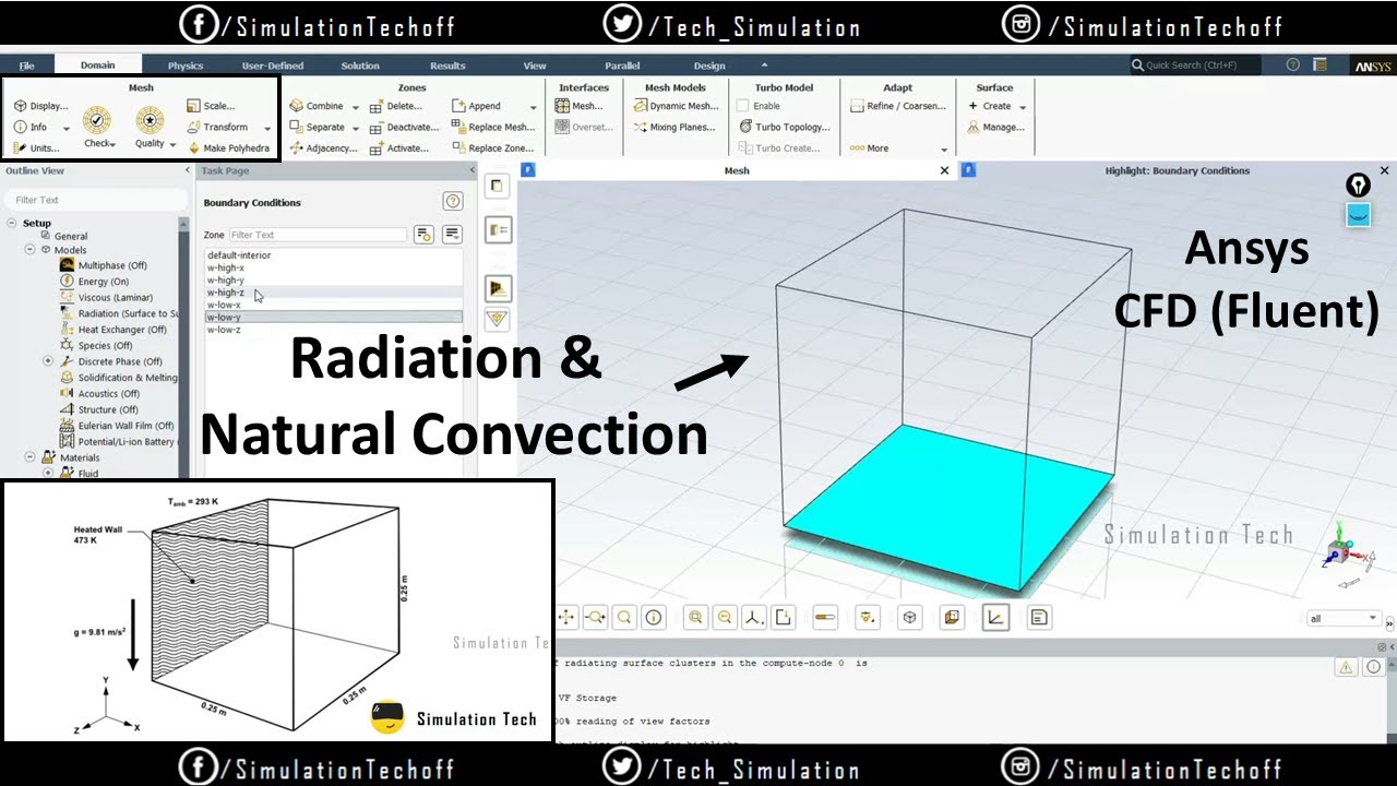 Моделирование излучения и естественной конвекции | Урок 08 | Часть 1 | Ansys CFD (Fluent)