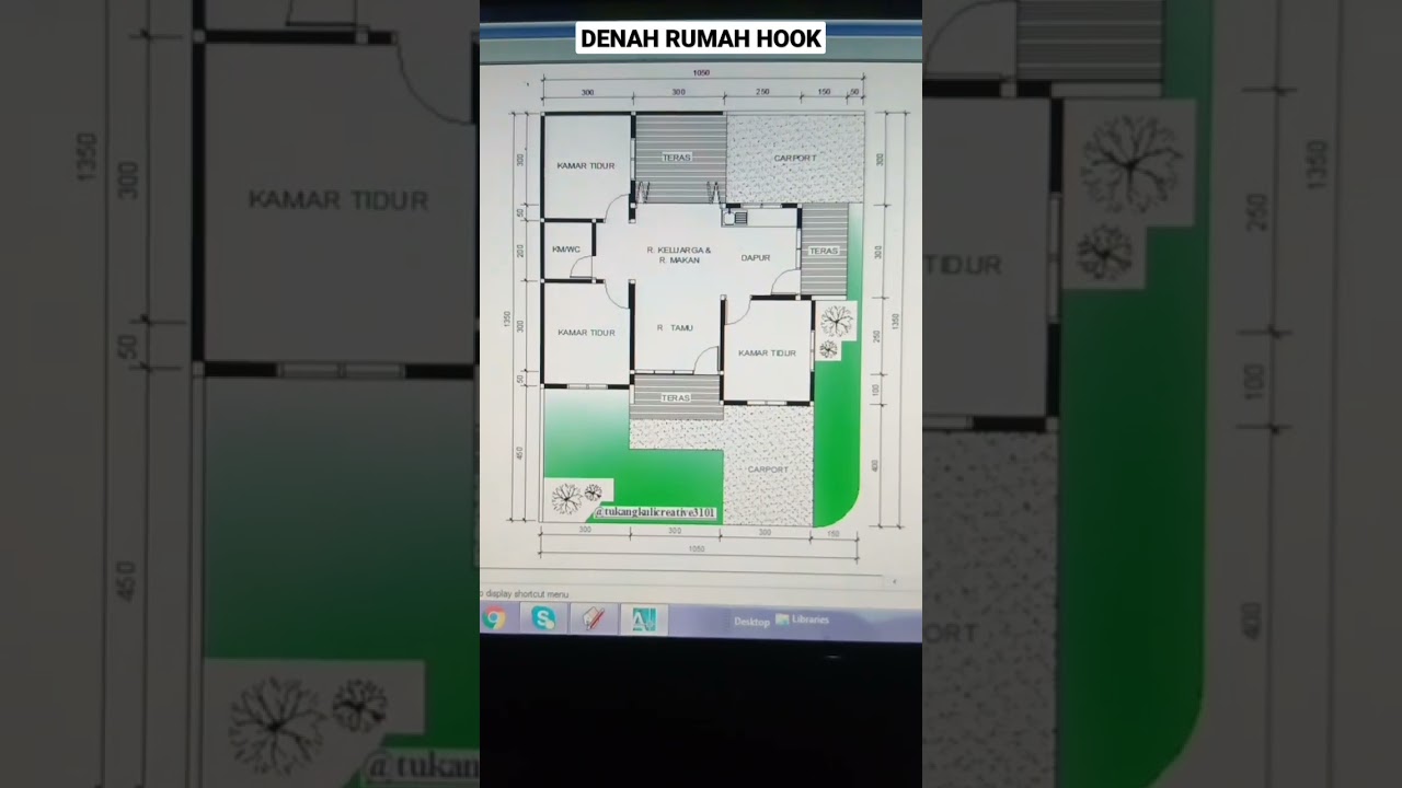 DENAH RUMAH HOOK ➡️‼️