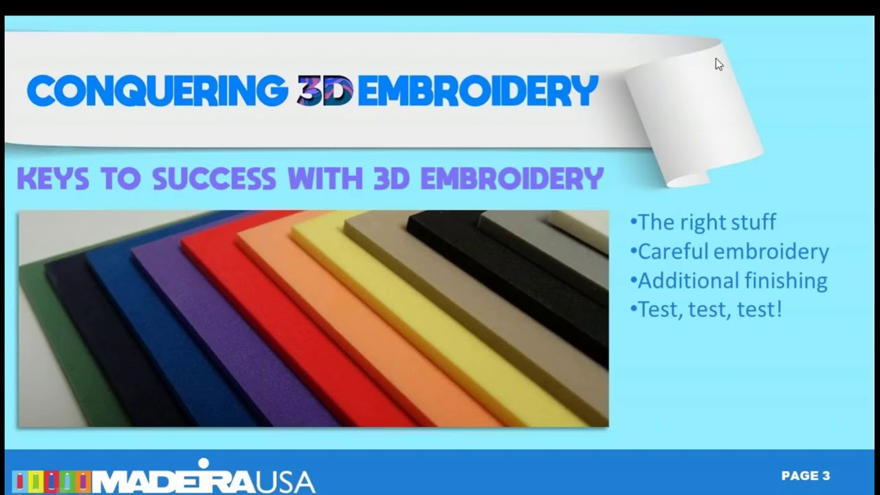 Conquering 3D Embroidery with Erich Campbell Webinar