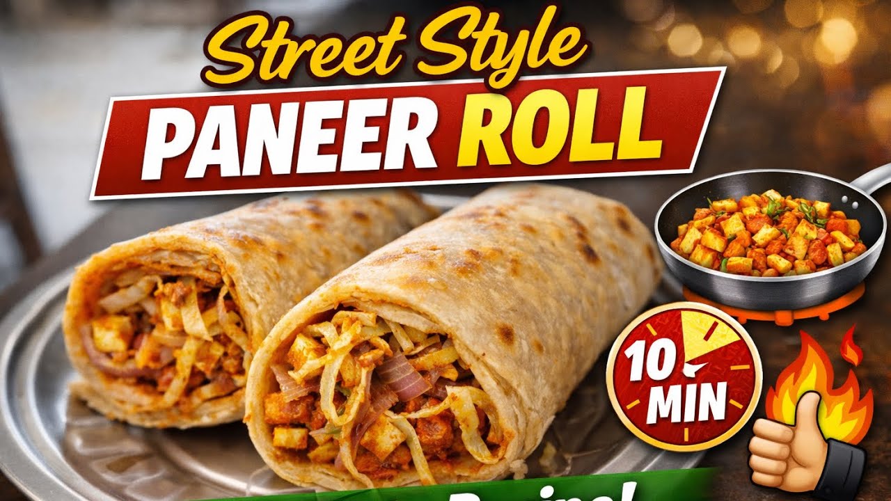 Street Style Paneer Roll Recipe | Easy & Tasty Paneer Roll at Home