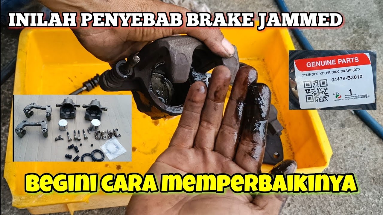 How to repair caliper brake jammed (perodua myvi) #dailyvlog #mechanic #automobile #car