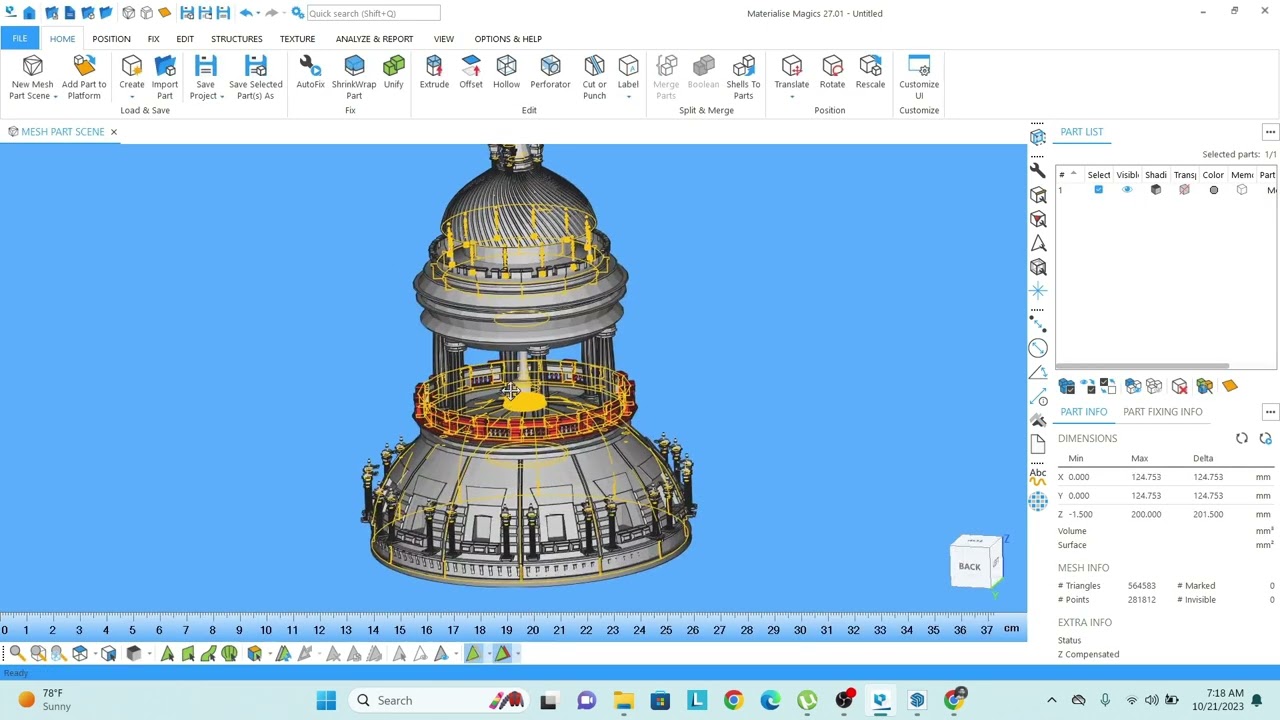 Fix Architecture STL FBX Files for 3D Printing in Materialise Magics