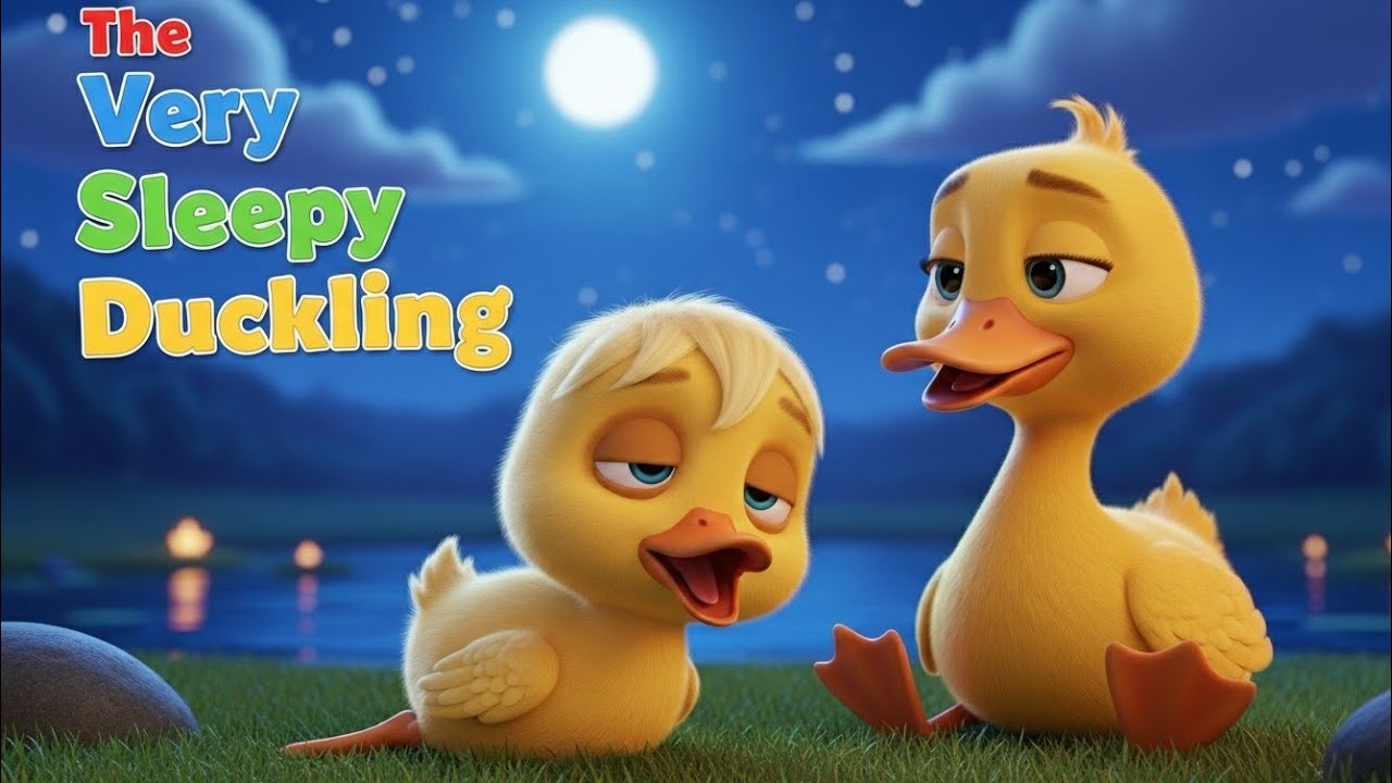 The Very Sleepy Duckling | Calming Bedtime story for kids with relaxing music | Cute sleep Story