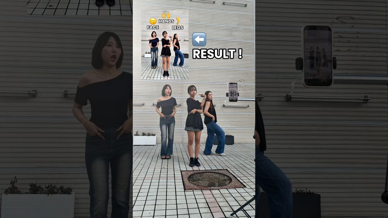 😗🙌🦵Iconic by mistake RESULT ! #shorts#funny#dance#trio#iconicbymistake