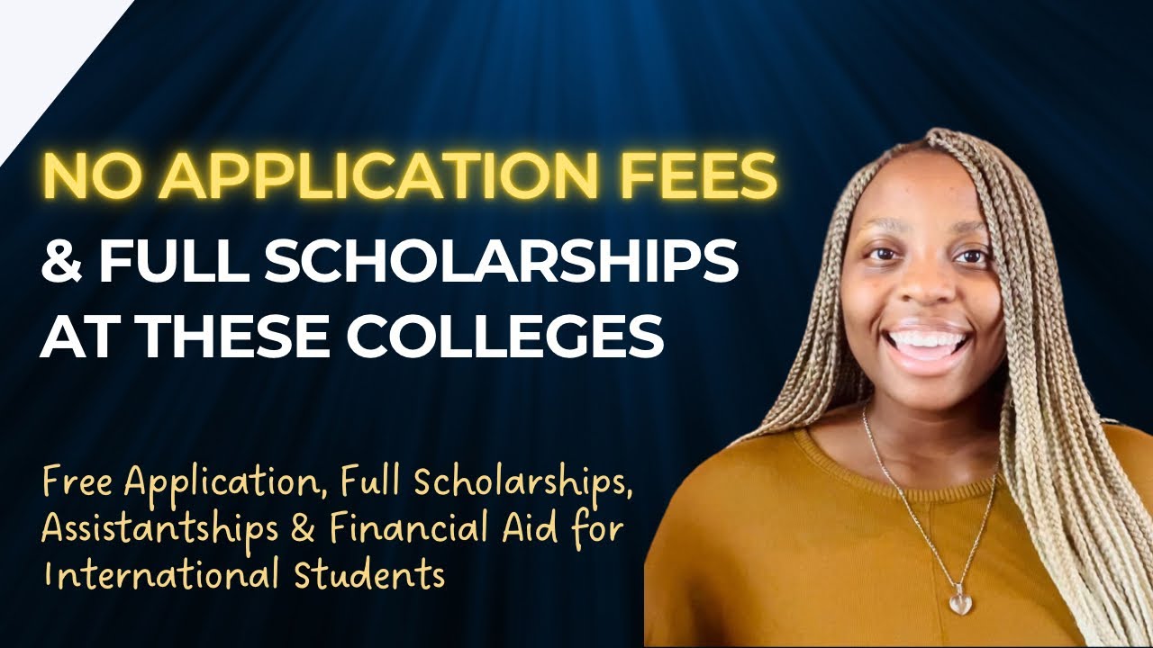 No Application Fees + 100% Scholarships in USA | Free Application for International Students