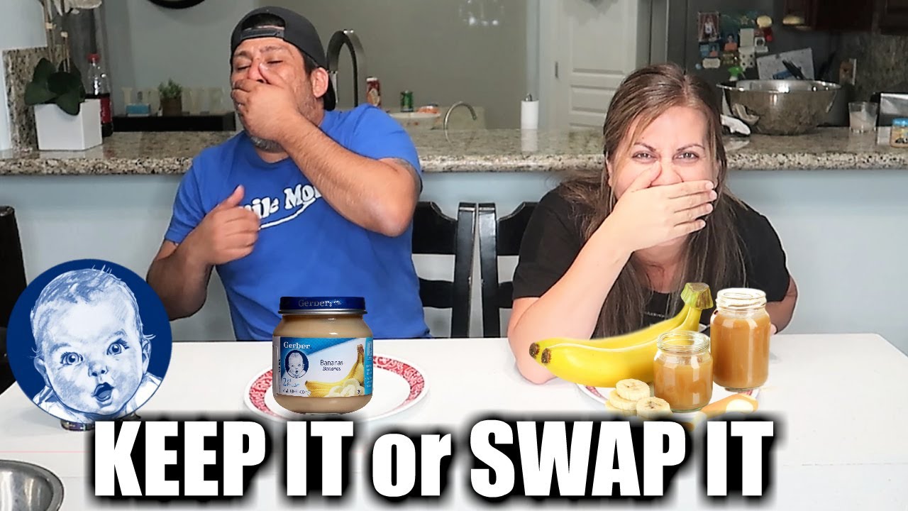 KEEP IT or SWAP IT Baby Food Challenge | Trying Baby Food vs Adult Food | Is Baby Food Disgusting?