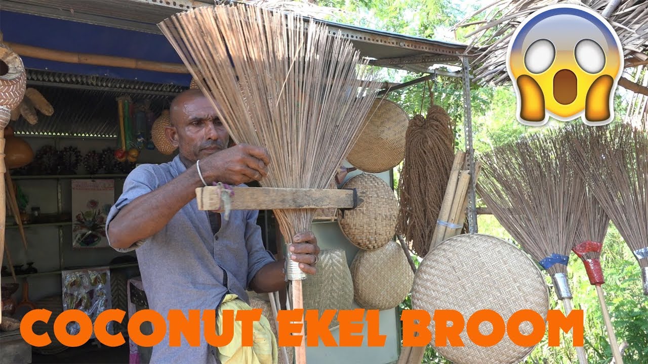 COCONUT EKEL BROOM making step by step caught on camera [MADE BY HAND]
