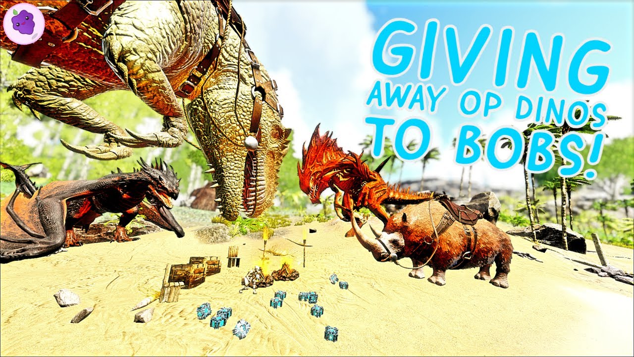 Giving Away Max Level Dinos To BOBS! - Giving Back To The Bobs