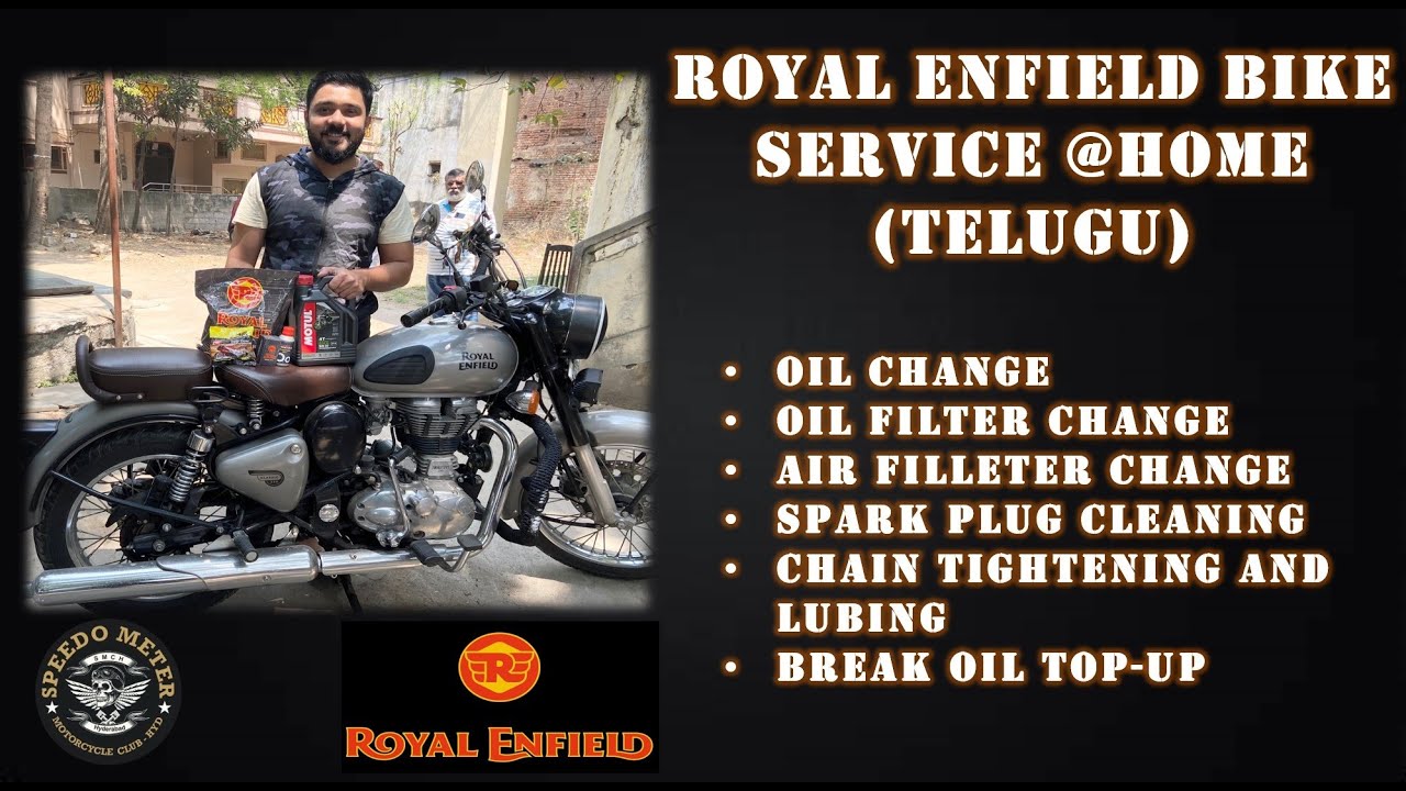 Royal Enfield bike service @ home in Telugu . Service your bike at home using limited tools