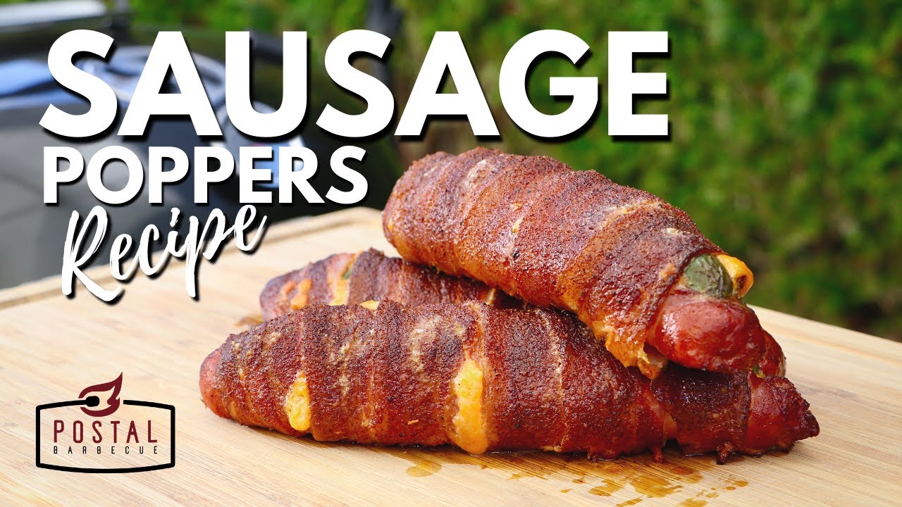 Bacon Wrapped Sausage Poppers - Sausage Jalapeno Poppers Recipe